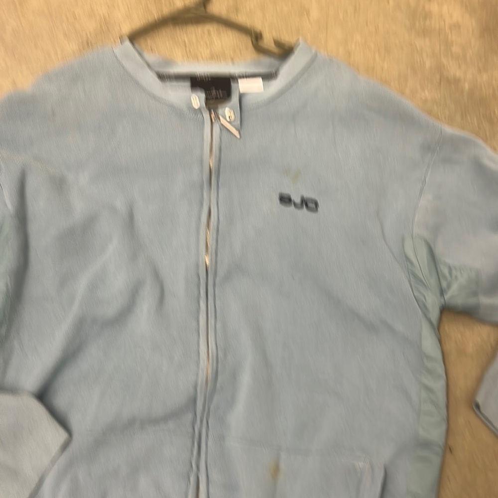 Sean John Light blue zip up cardigan